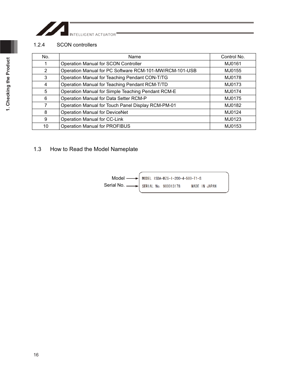 3 how to read the model nameplate | IAI America ISPDACR-ESD User Manual | Page 24 / 126