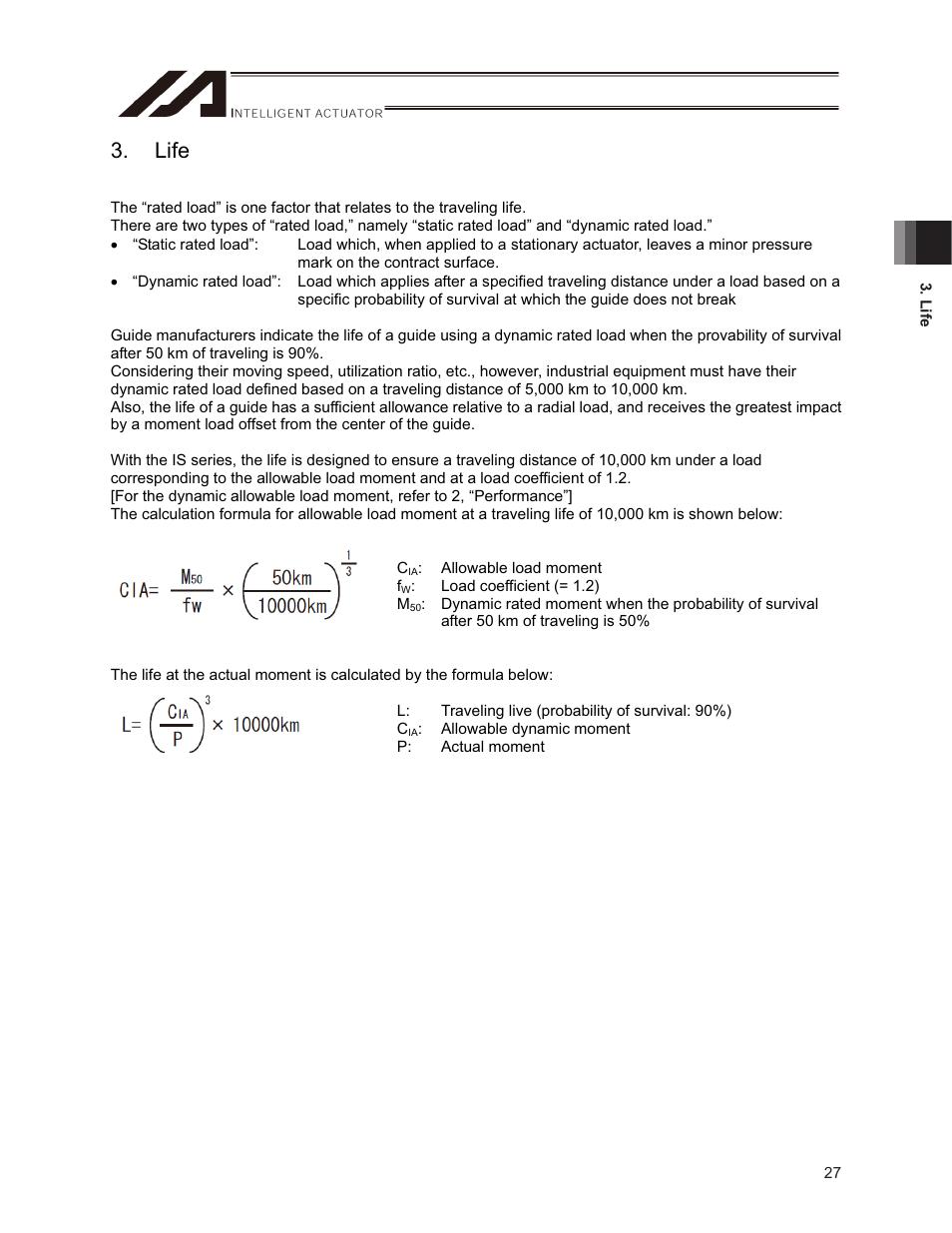 Life | IAI America ISPDACR-ESD User Manual | Page 35 / 126