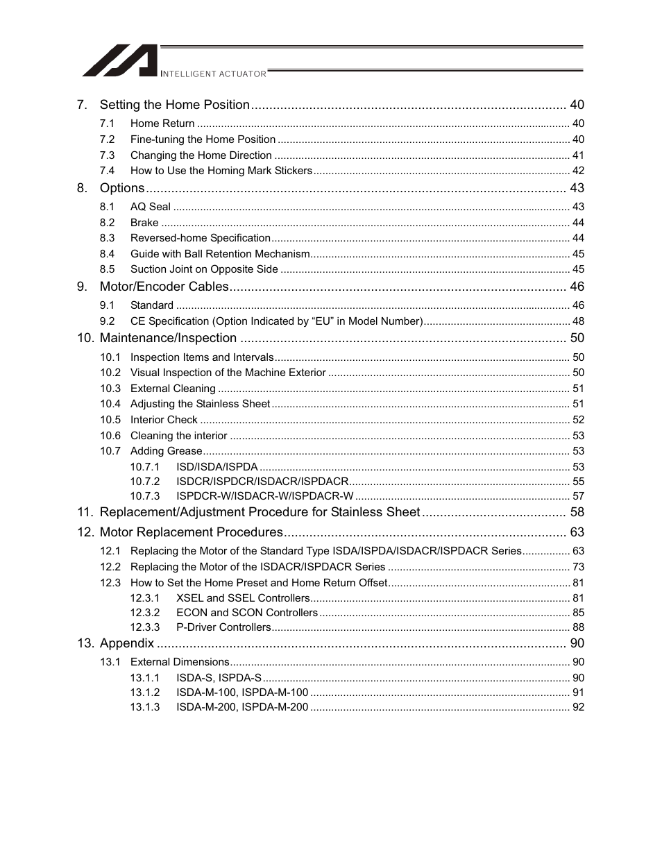 IAI America ISPDACR-ESD User Manual | Page 6 / 126