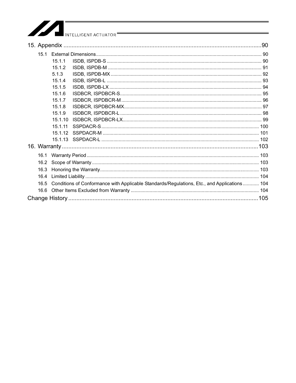 IAI America SSPDACR User Manual | Page 7 / 116