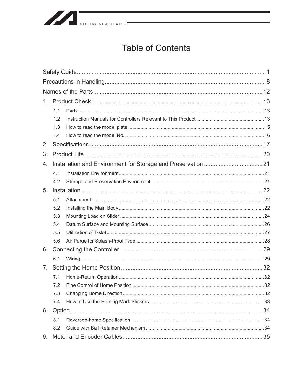 IAI America ISWA User Manual | Page 5 / 90