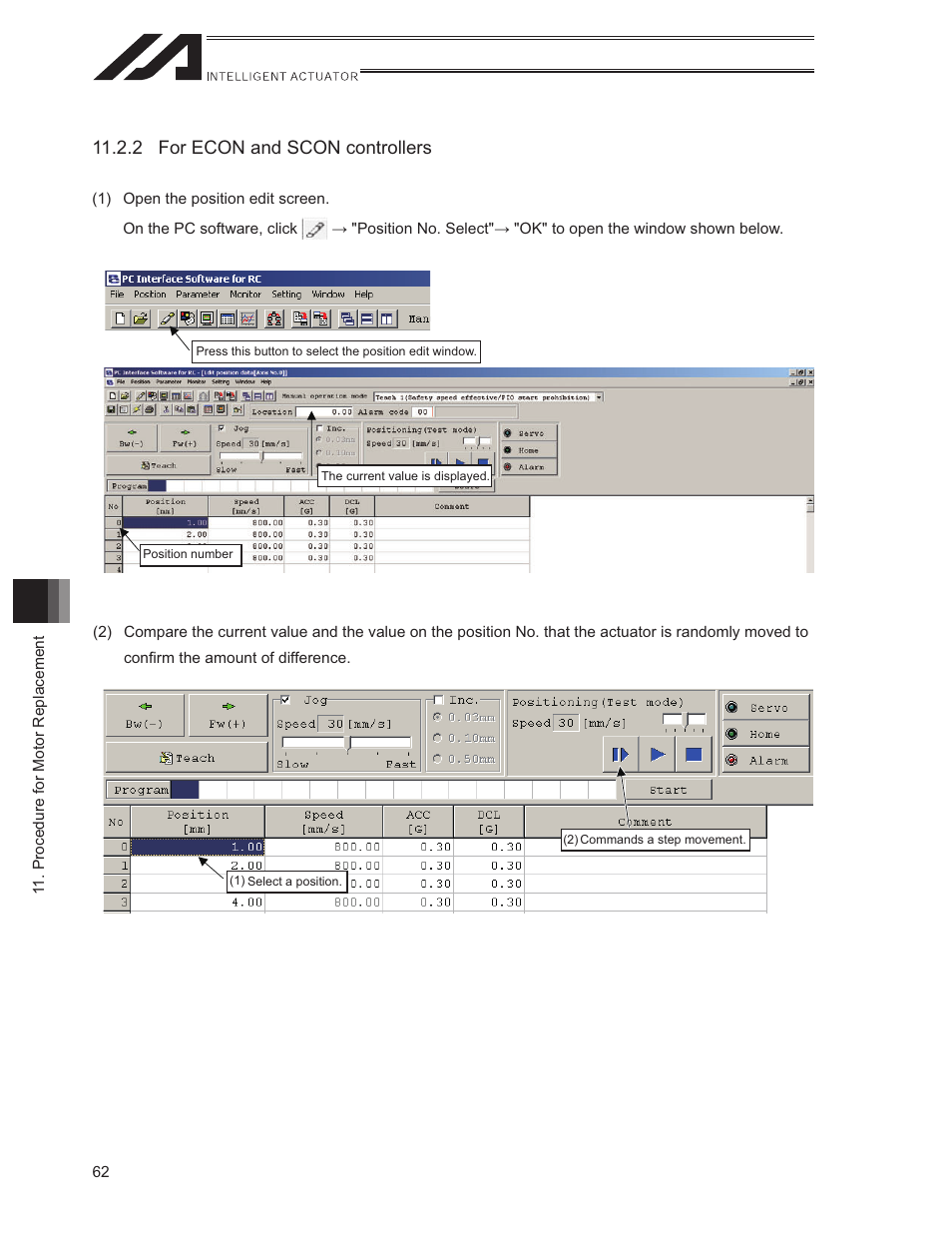 2 for econ and scon controllers | IAI America ISWA User Manual | Page 70 / 90