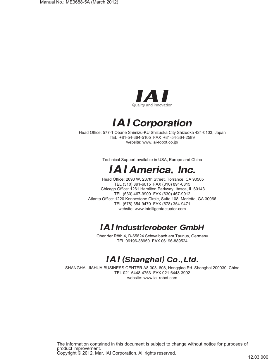 IAI America ISWA User Manual | Page 90 / 90