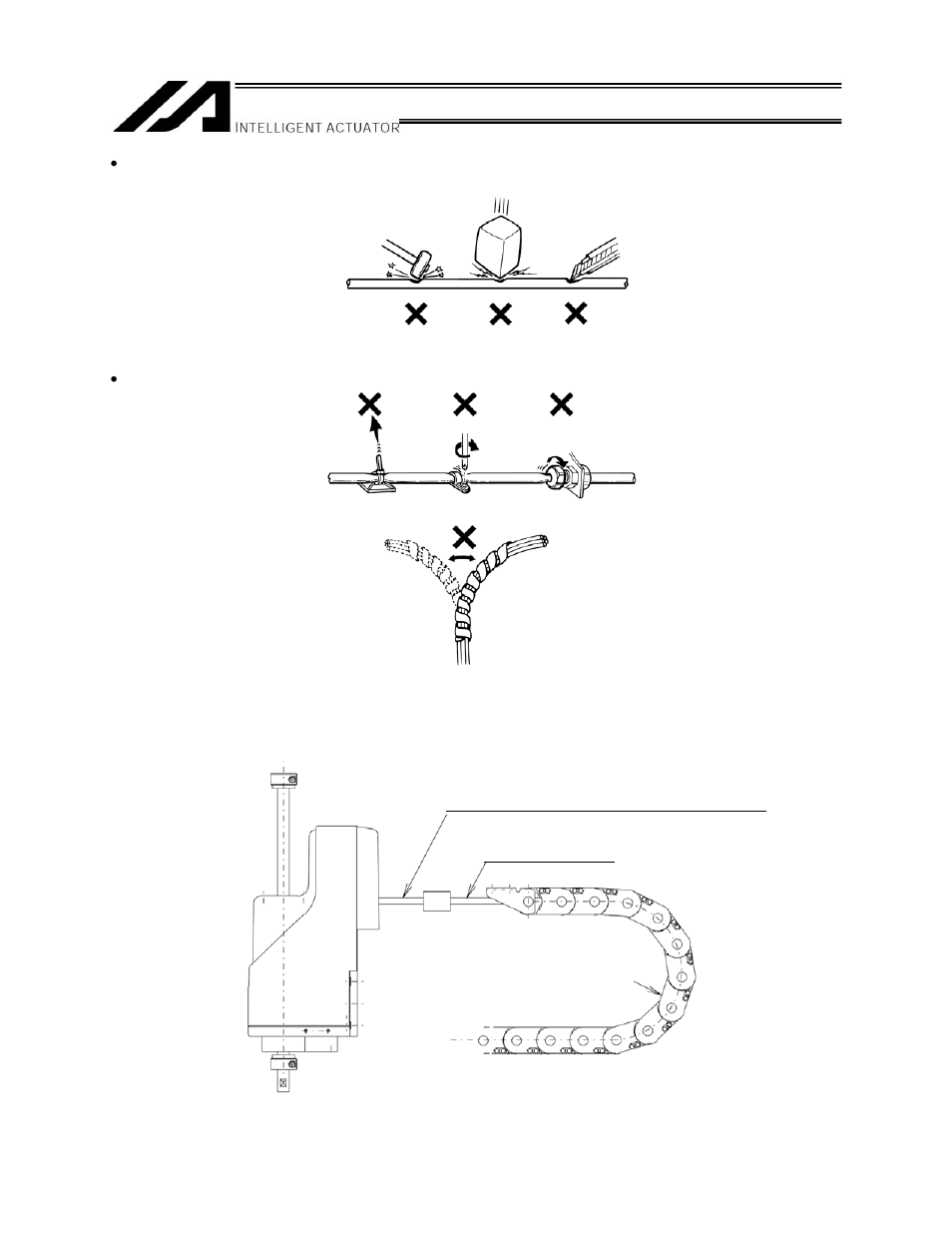 5 notes on use of cable track, Notes on use of cable track | IAI America ZR-M User Manual | Page 39 / 67