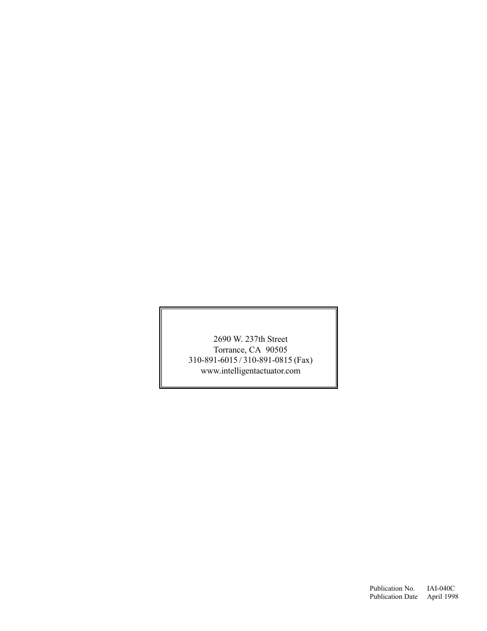 Intelligent actuator inc | IAI America DS-S-C1 User Manual | Page 107 / 107