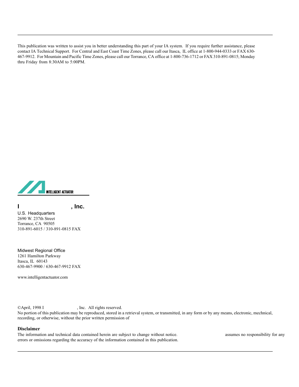 IAI America DS-S-C1 User Manual | Page 2 / 107