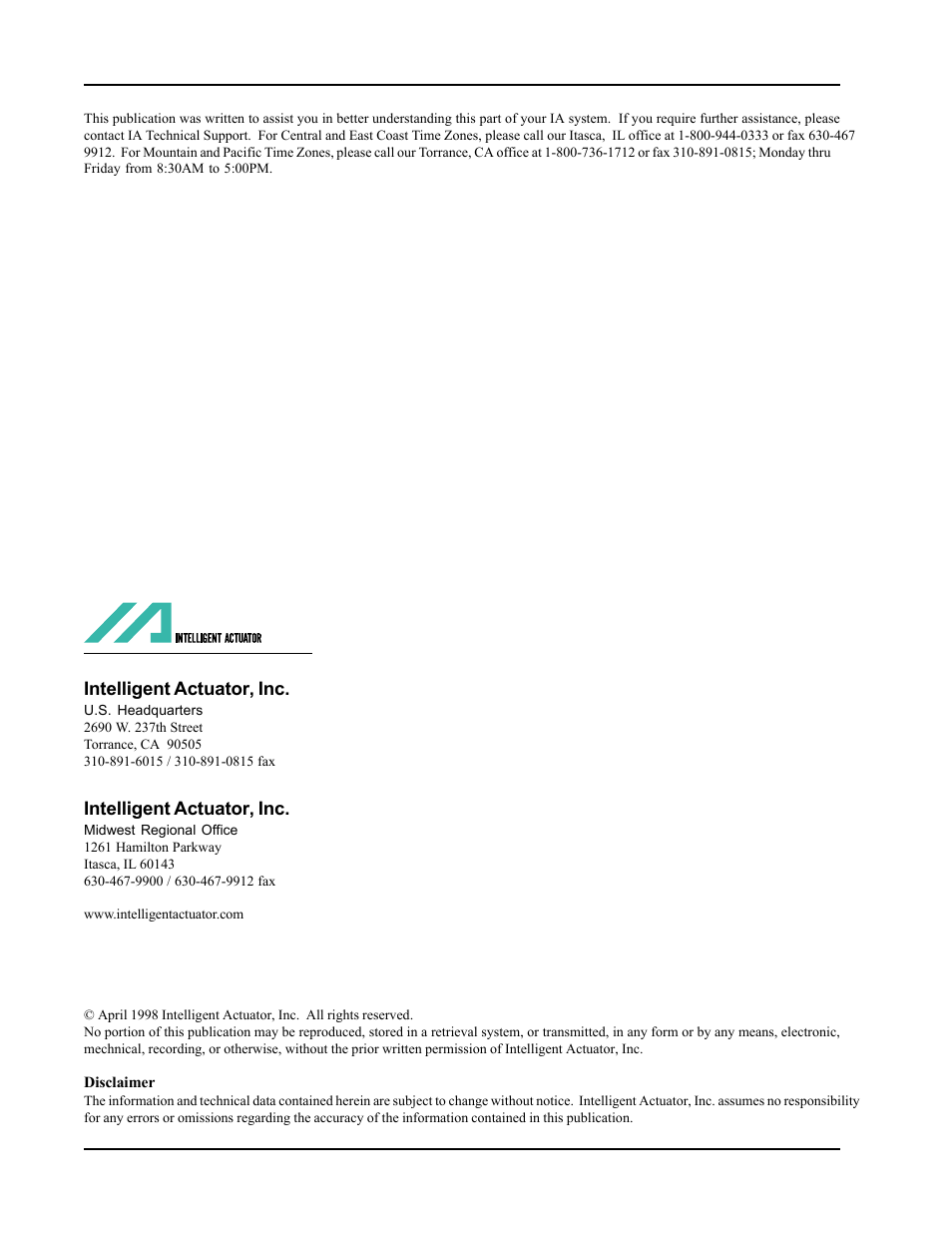 IAI America DS-S-P1 User Manual | Page 2 / 32