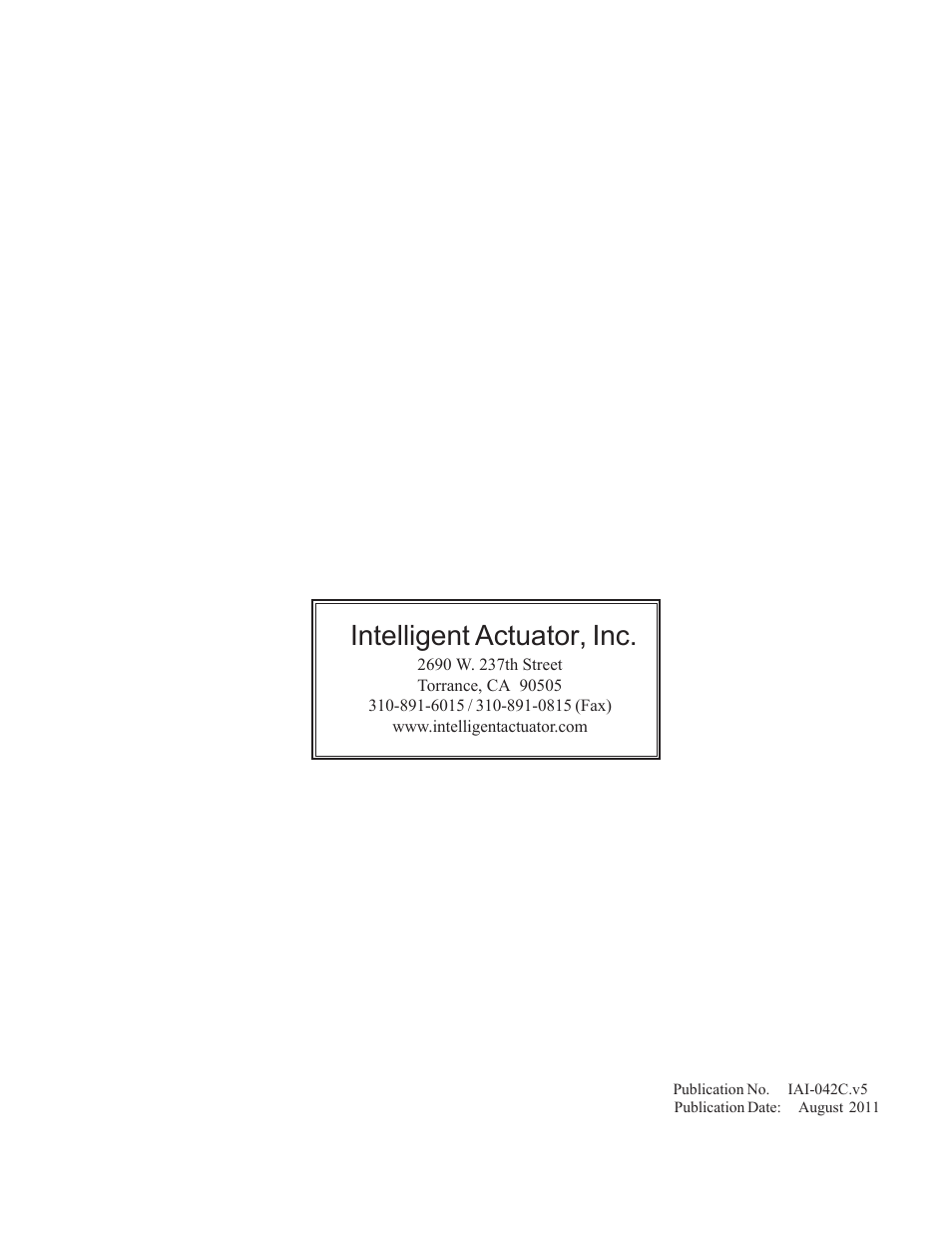 Intelligent actuator, inc | IAI America DS-S-P1 User Manual | Page 32 / 32