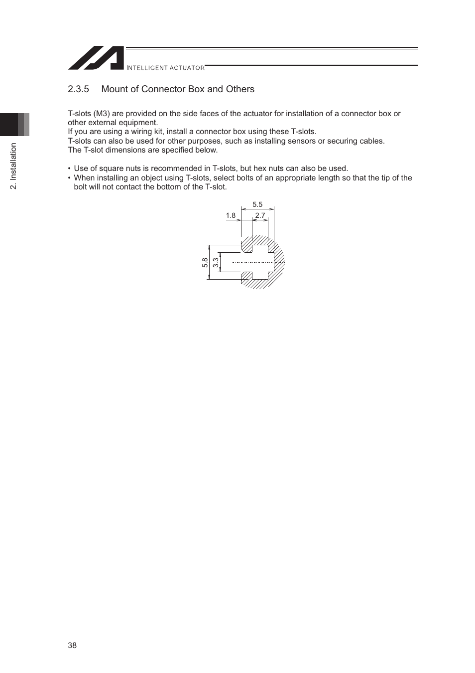 5 mount of connector box and others | IAI America LSA-S10SS User Manual | Page 44 / 90