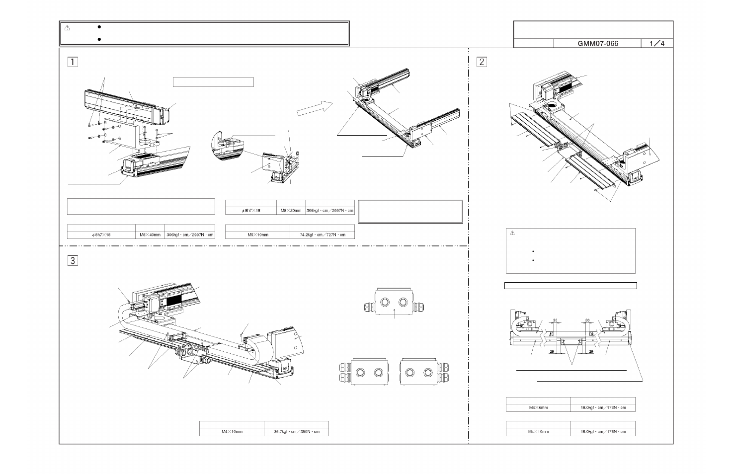 Icspa6-b3n1h (m) s3m, Drawing no, Assembly of y1-axis side | IAI America NS User Manual | Page 13 / 16