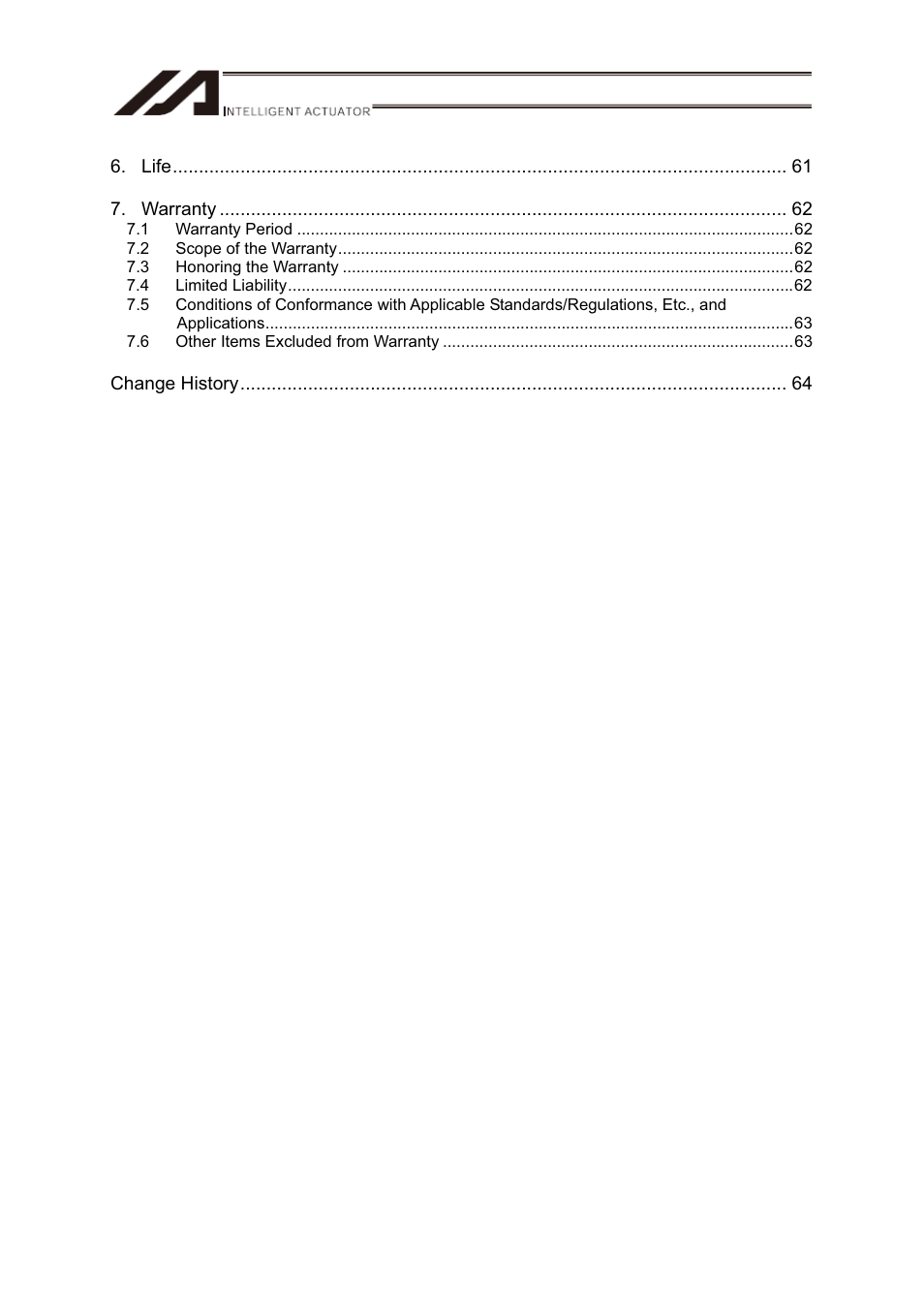 IAI America CT4 User Manual | Page 6 / 72