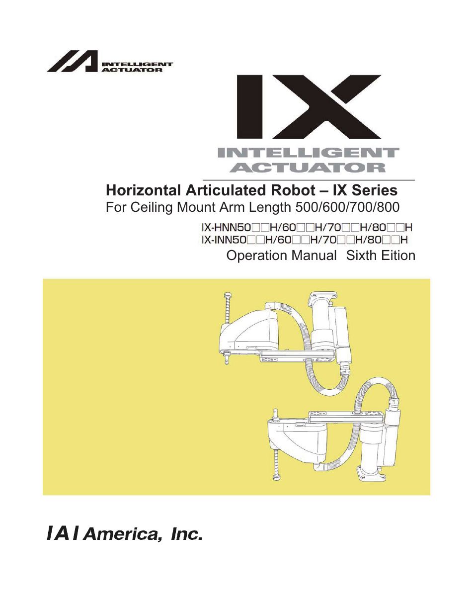 IAI America IX-INN8040H User Manual | 98 pages