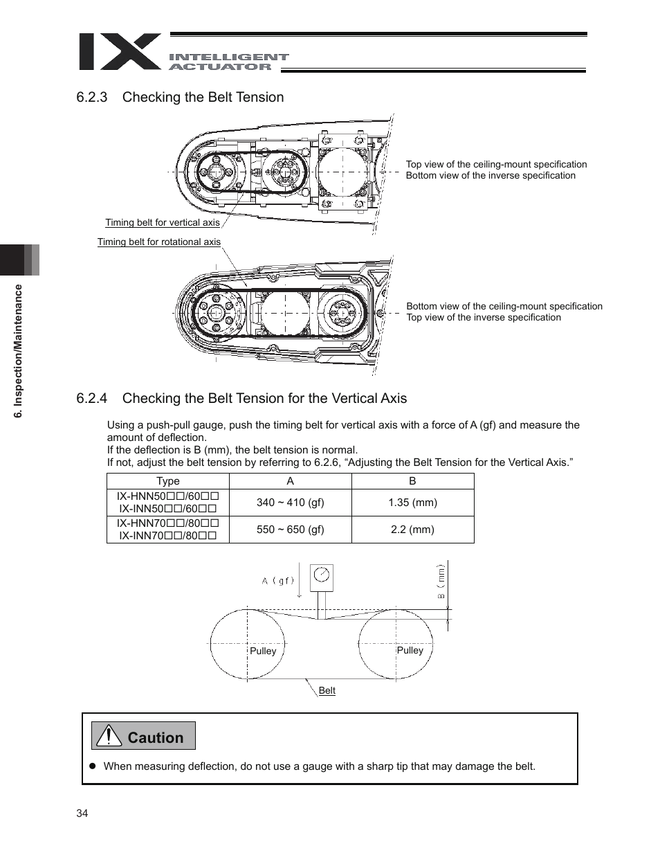 Caution | IAI America IX-INN8040 User Manual | Page 40 / 94