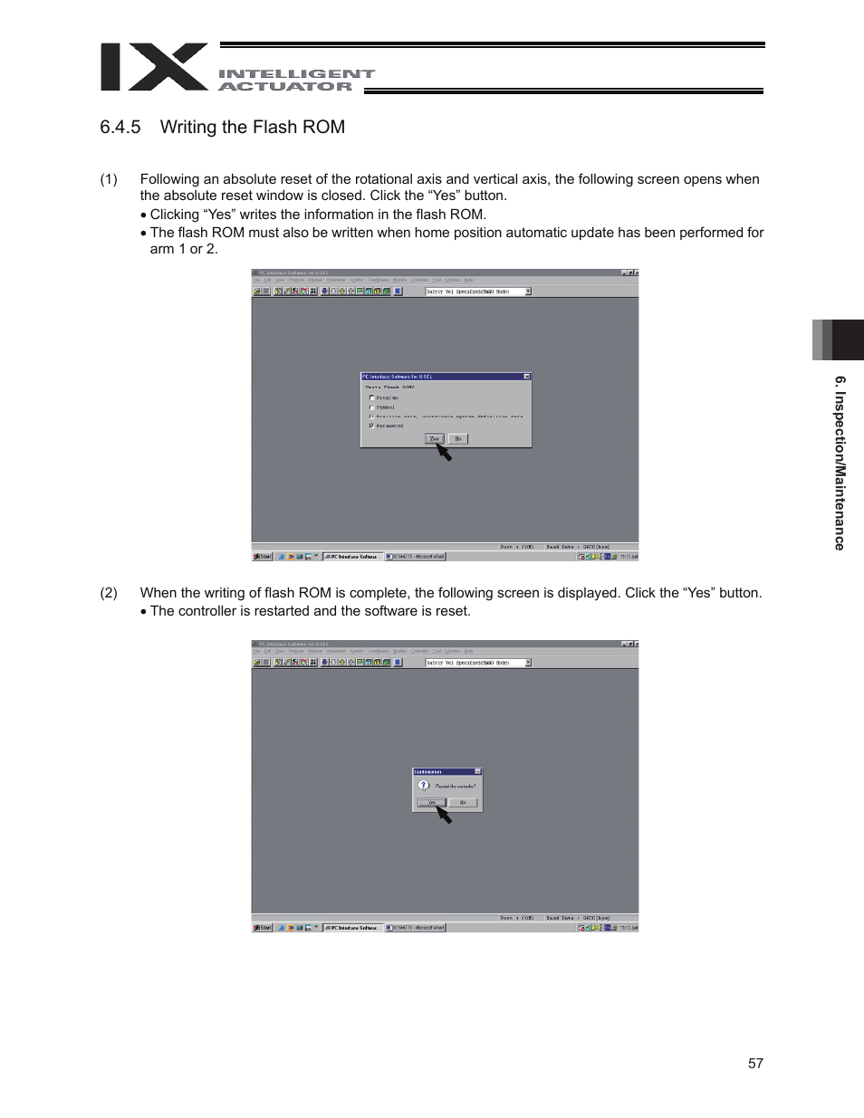 5 writing the flash rom | IAI America IX-INN8040 User Manual | Page 63 / 94