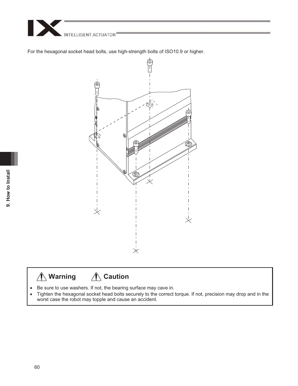 Caution warning | IAI America IX-NNW3515H User Manual | Page 66 / 110