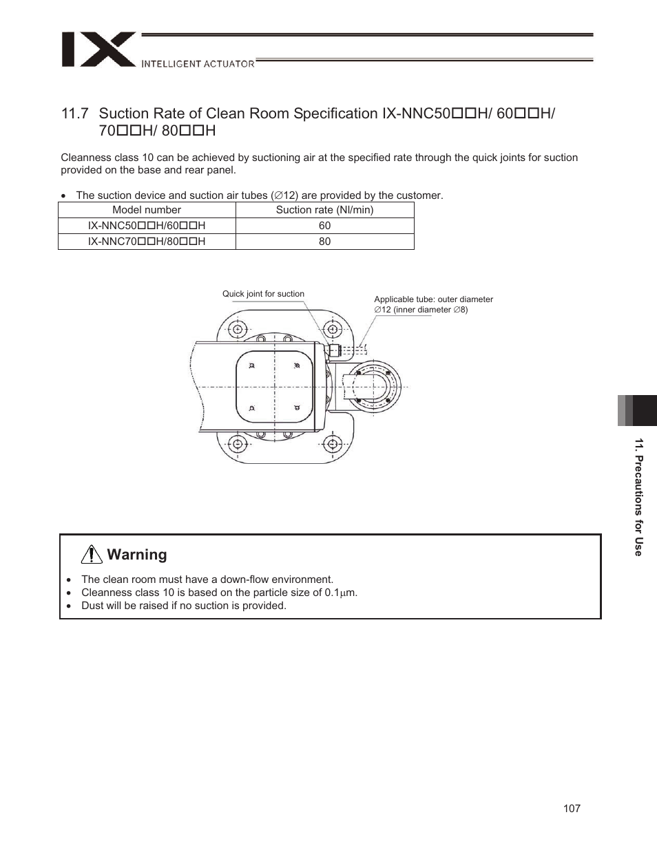 Warning | IAI America IX-NSN6016H User Manual | Page 115 / 142