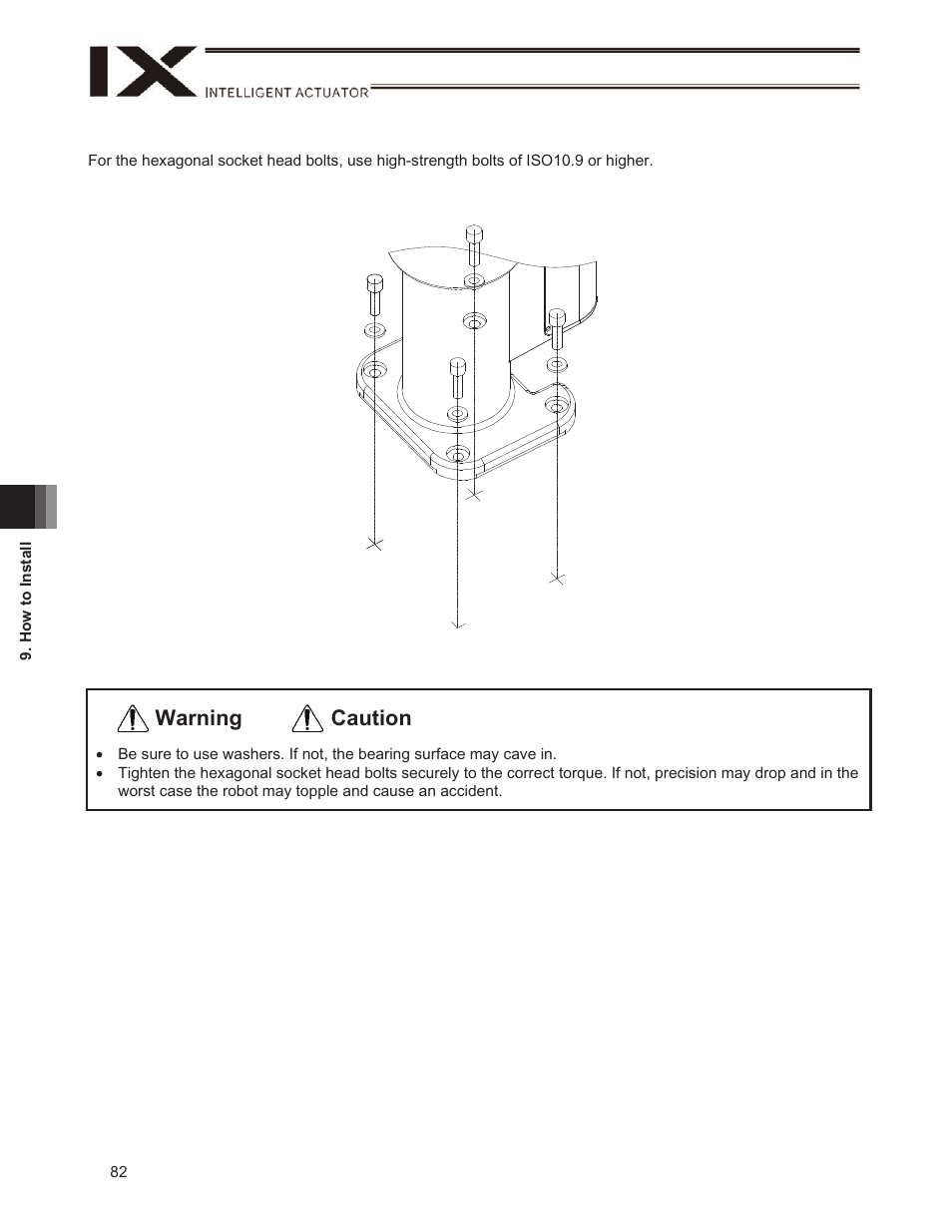Caution warning | IAI America IX-NSN6016H User Manual | Page 90 / 142