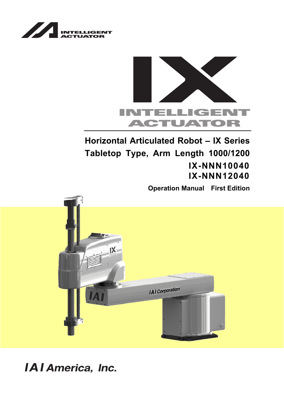 IAI America IX-NNN12040 User Manual | 90 pages