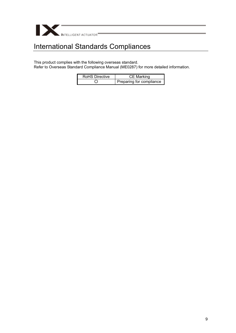 International standards compliances | IAI America IX-NNN12040 User Manual | Page 15 / 90