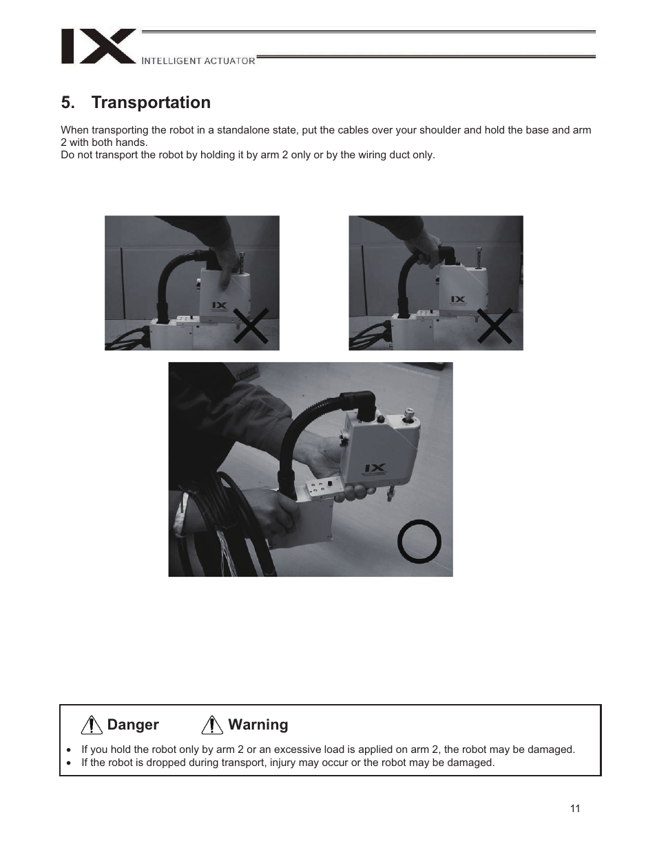 Transportation | IAI America IX-NNN1805 User Manual | Page 17 / 100