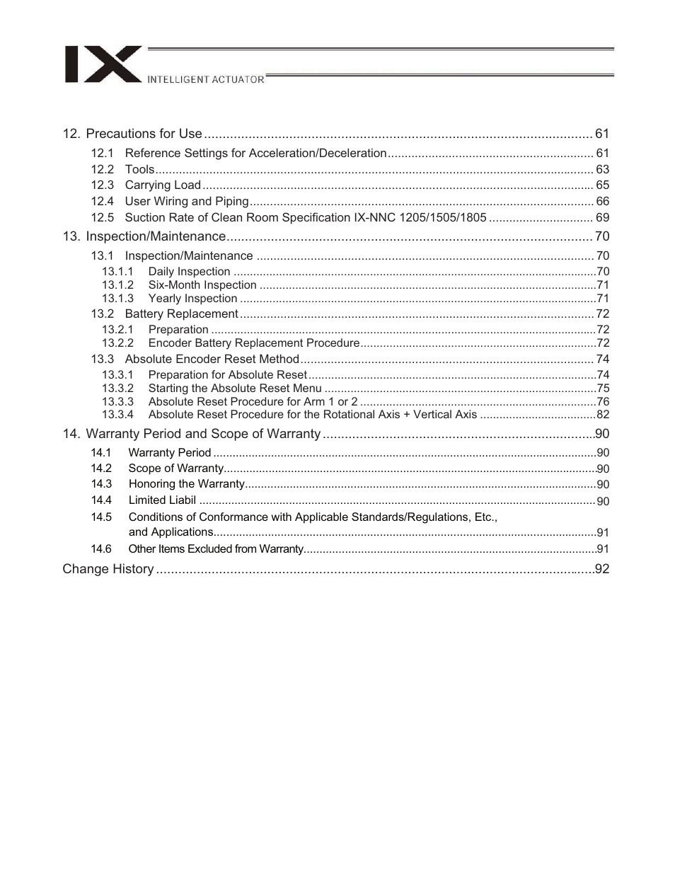 IAI America IX-NNN1805 User Manual | Page 6 / 100