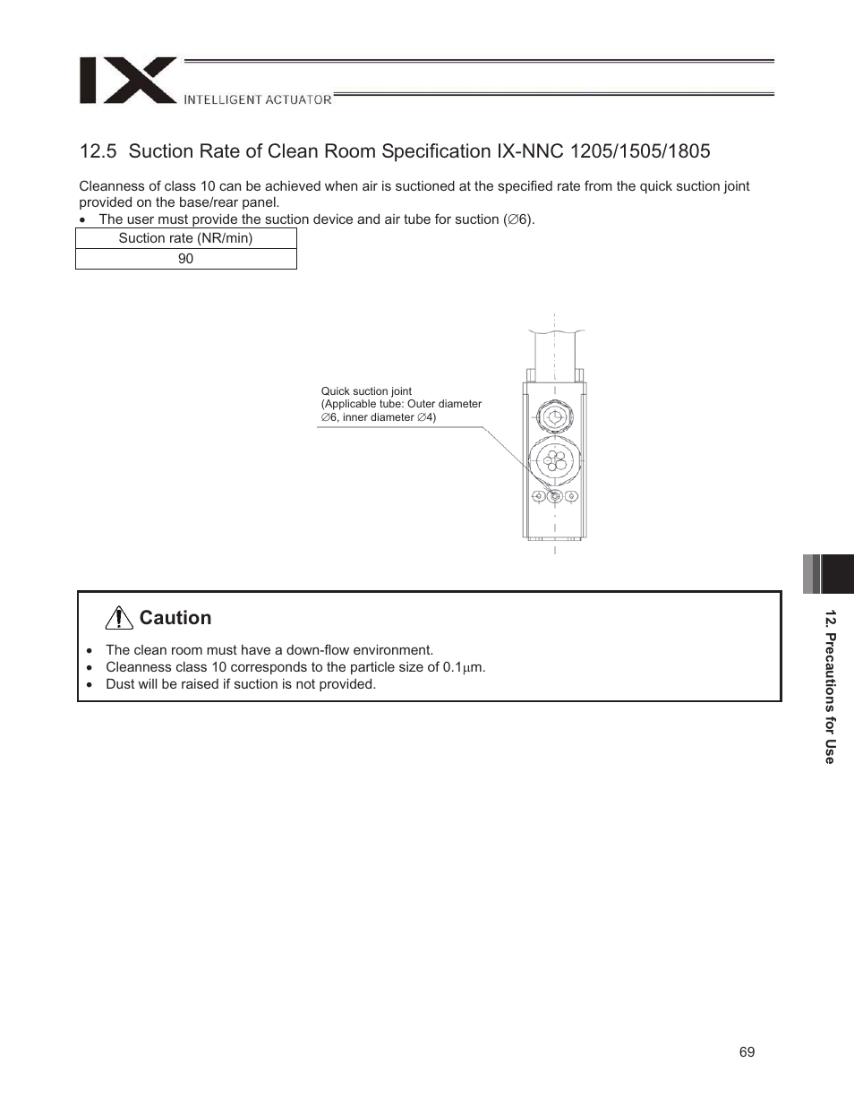 Caution | IAI America IX-NNN1805 User Manual | Page 75 / 100