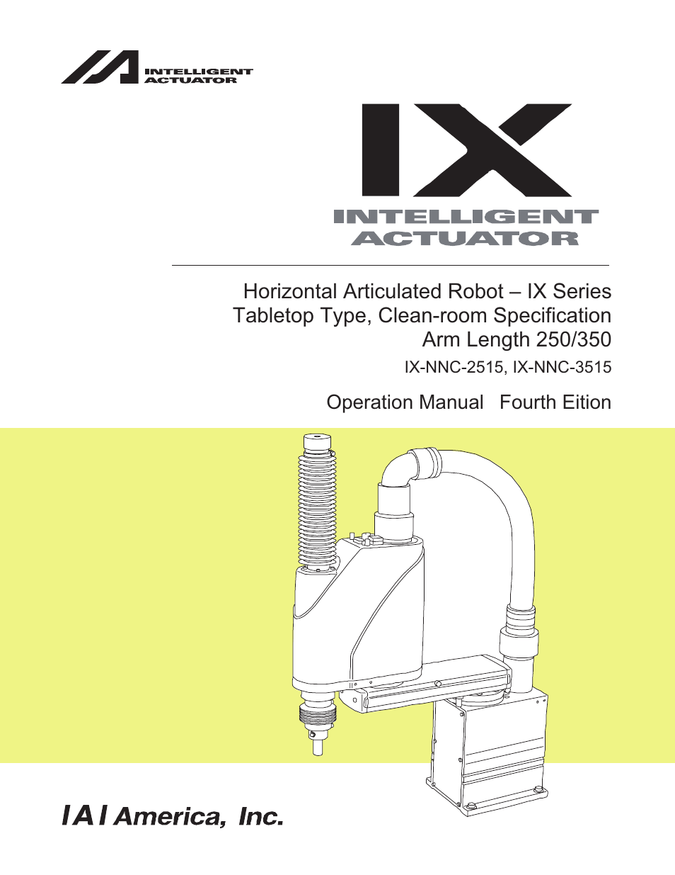 IAI America IX-NNC3515 User Manual | 76 pages