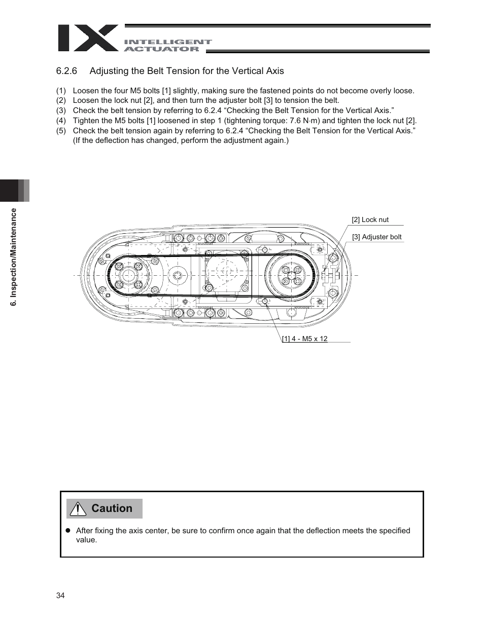 Caution | IAI America IX-NNC3515 User Manual | Page 40 / 76