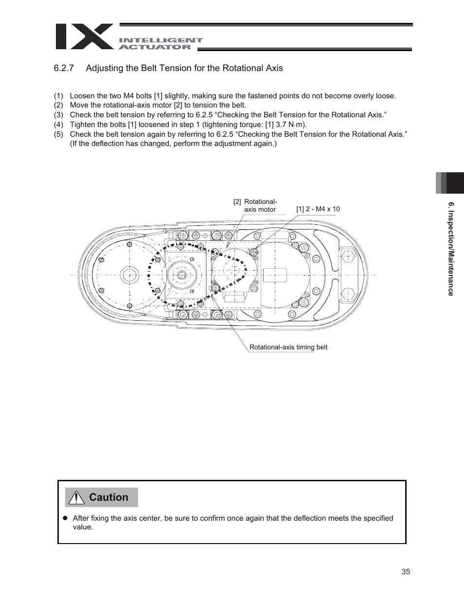 Caution | IAI America IX-NNC3515 User Manual | Page 41 / 76