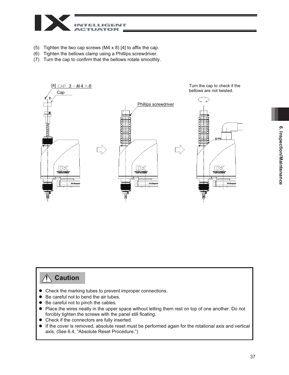 Caution | IAI America IX-NNC3515 User Manual | Page 43 / 76