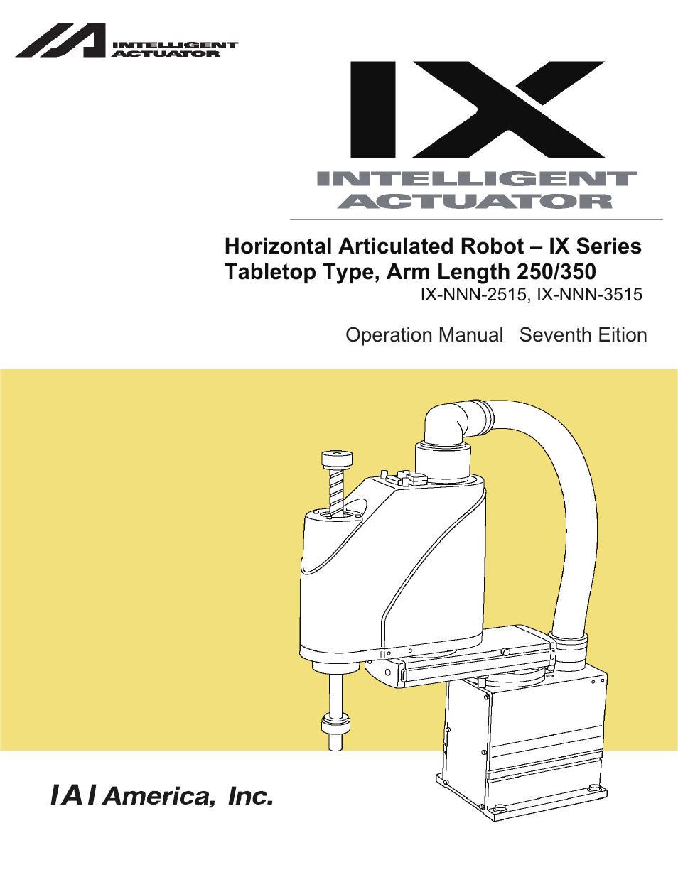 IAI America IX-NNN3515 User Manual | 76 pages