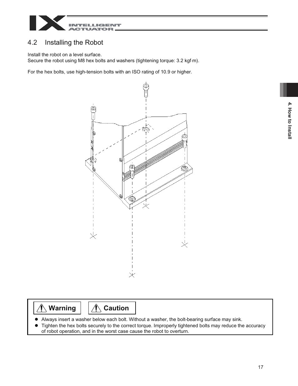 2 installing the robot | IAI America IX-NNN3515 User Manual | Page 25 / 76