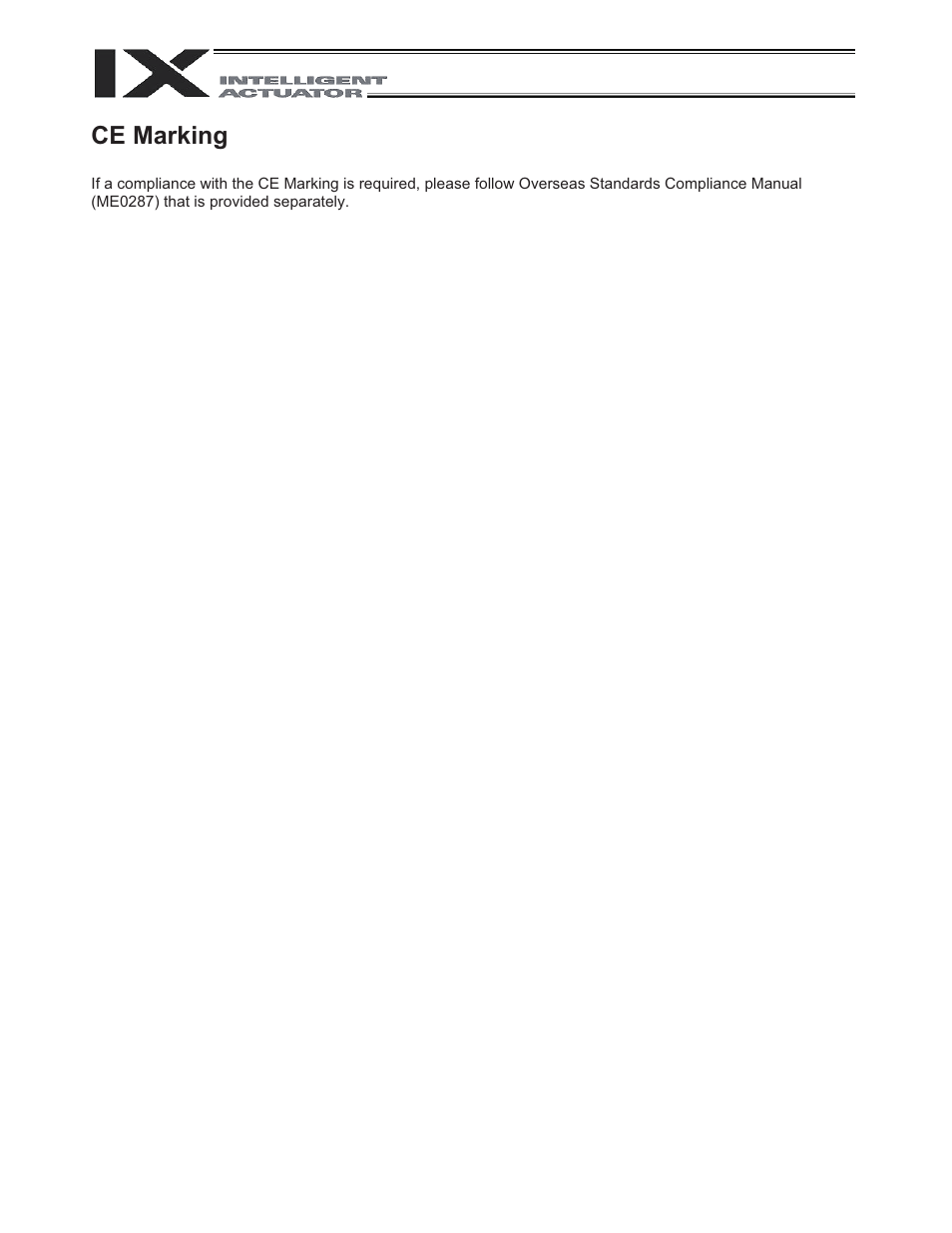 Ce marking | IAI America IX-NNN3515 User Manual | Page 5 / 76