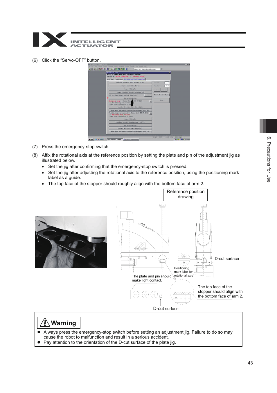 Warning | IAI America IX-NNN8040 User Manual | Page 51 / 84