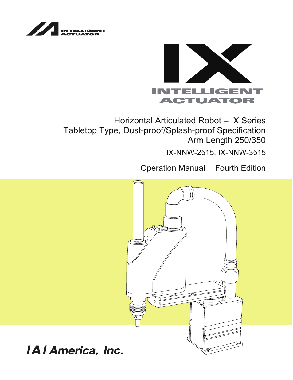 IAI America IX-NNW3515 User Manual | 76 pages