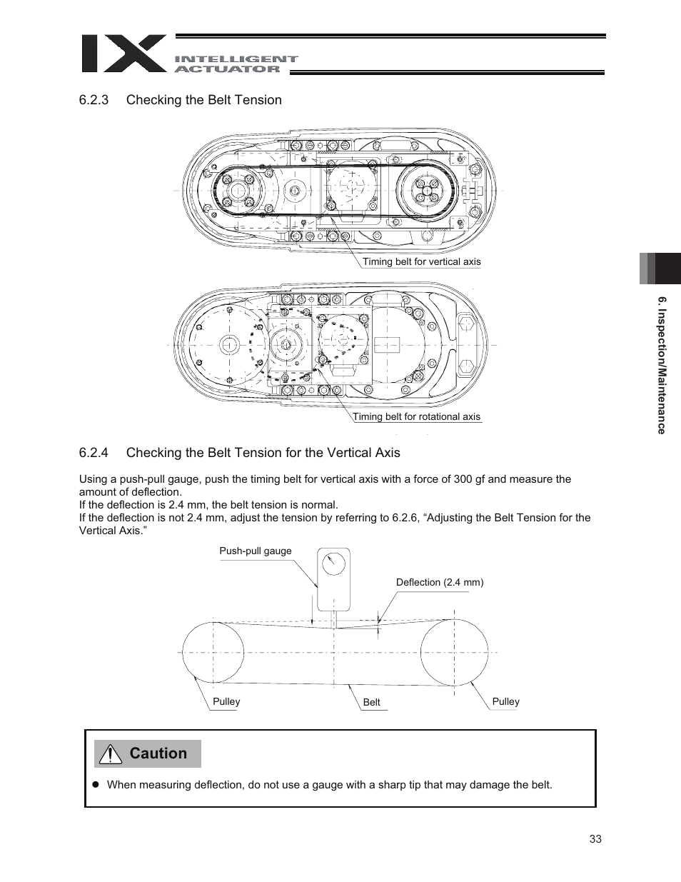Caution | IAI America IX-NNW3515 User Manual | Page 39 / 76
