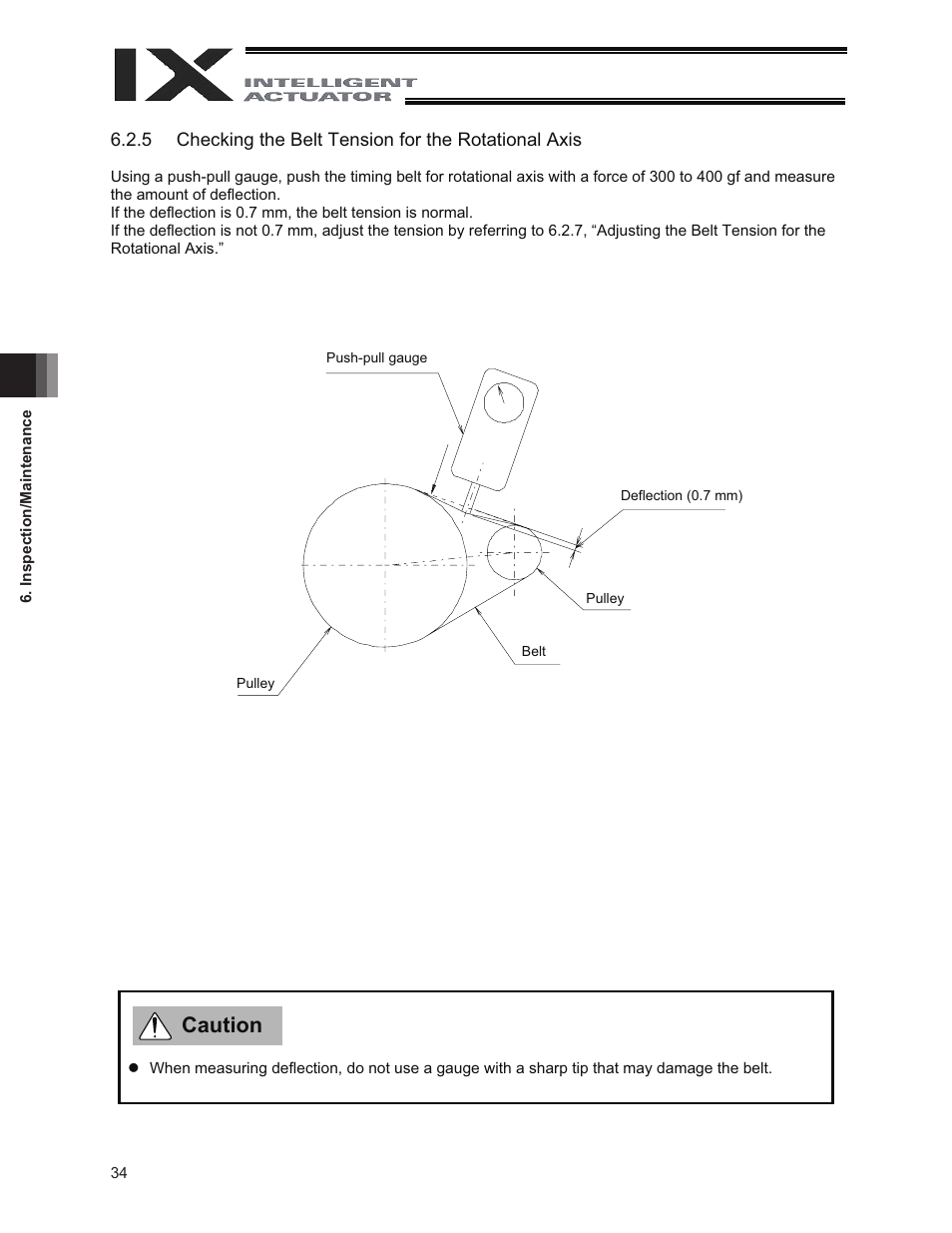 Caution | IAI America IX-NNW3515 User Manual | Page 40 / 76