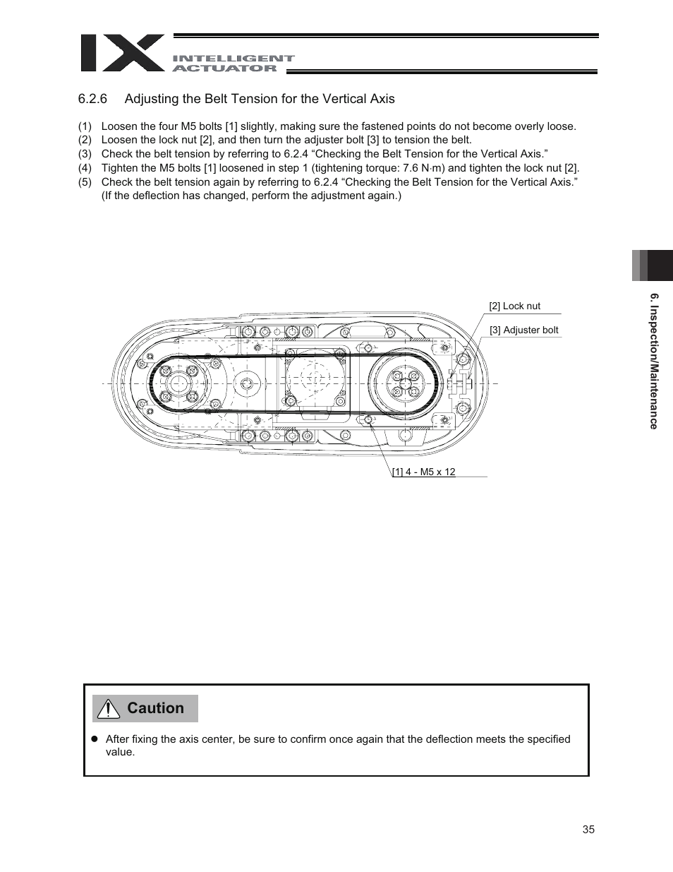 Caution | IAI America IX-NNW3515 User Manual | Page 41 / 76
