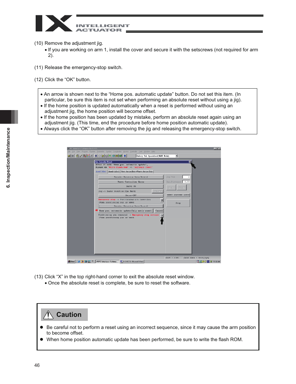 Caution | IAI America IX-NNW3515 User Manual | Page 52 / 76