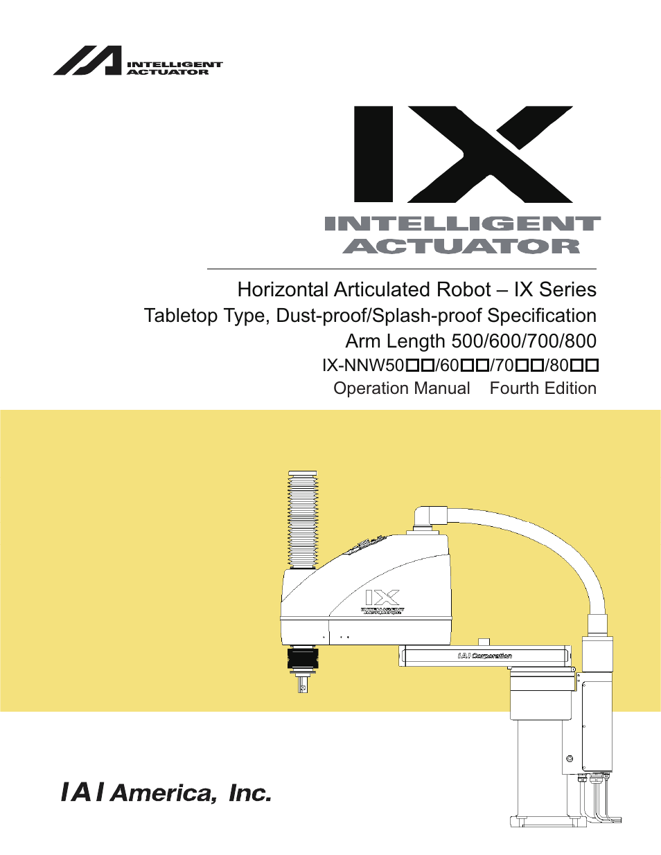 IAI America IX-NNW8040 User Manual | 88 pages