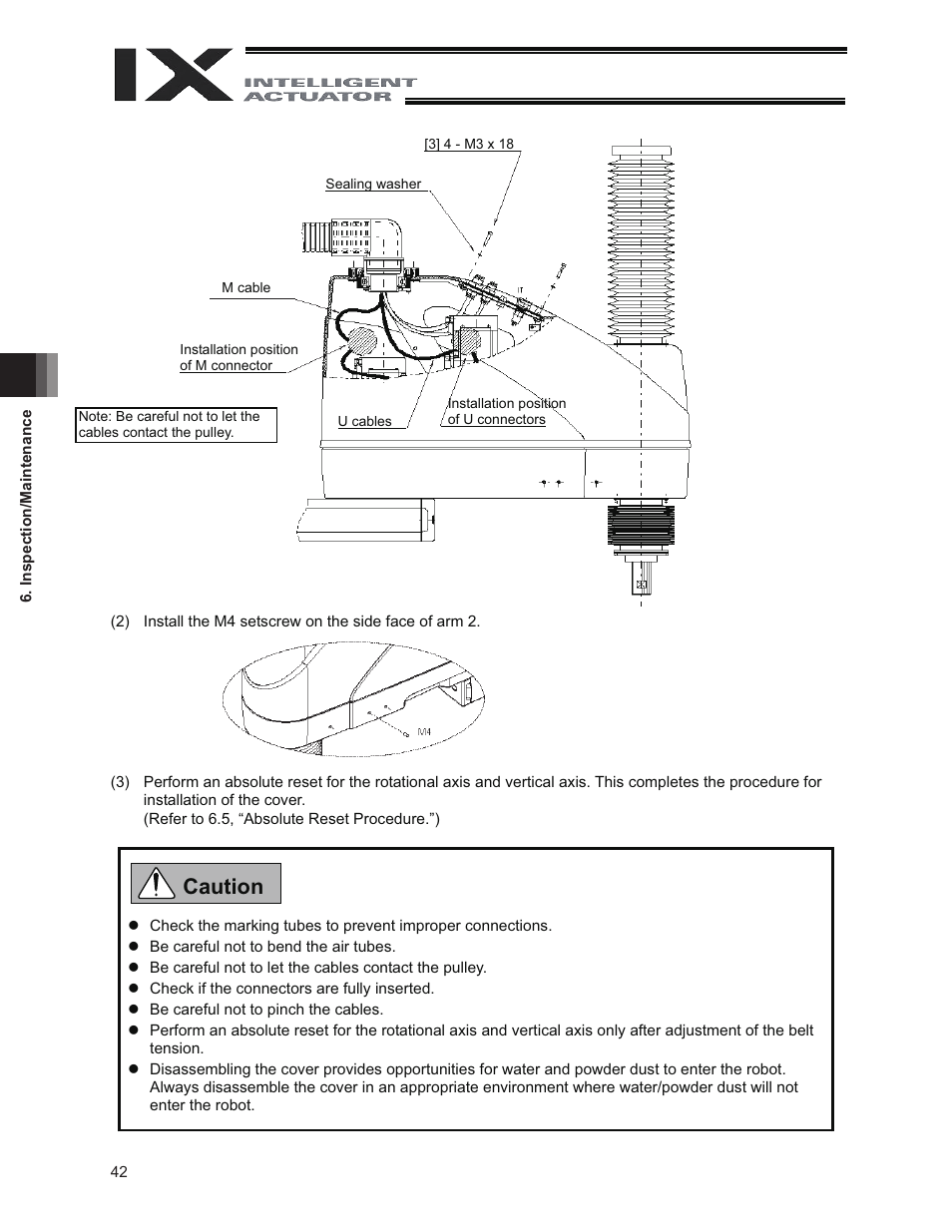 Caution | IAI America IX-NNW8040 User Manual | Page 48 / 88