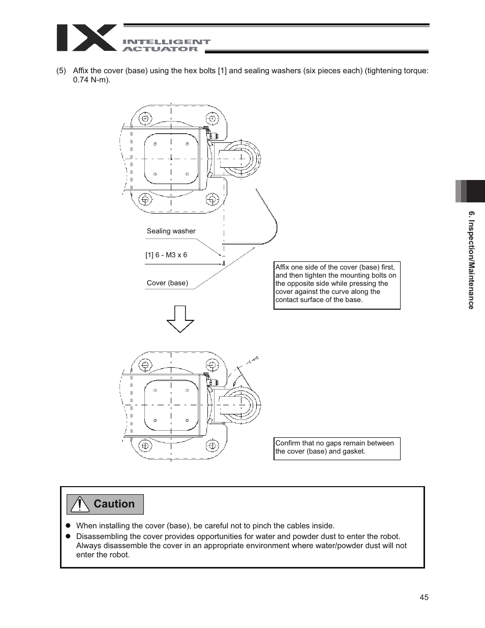 Caution | IAI America IX-NNW8040 User Manual | Page 51 / 88