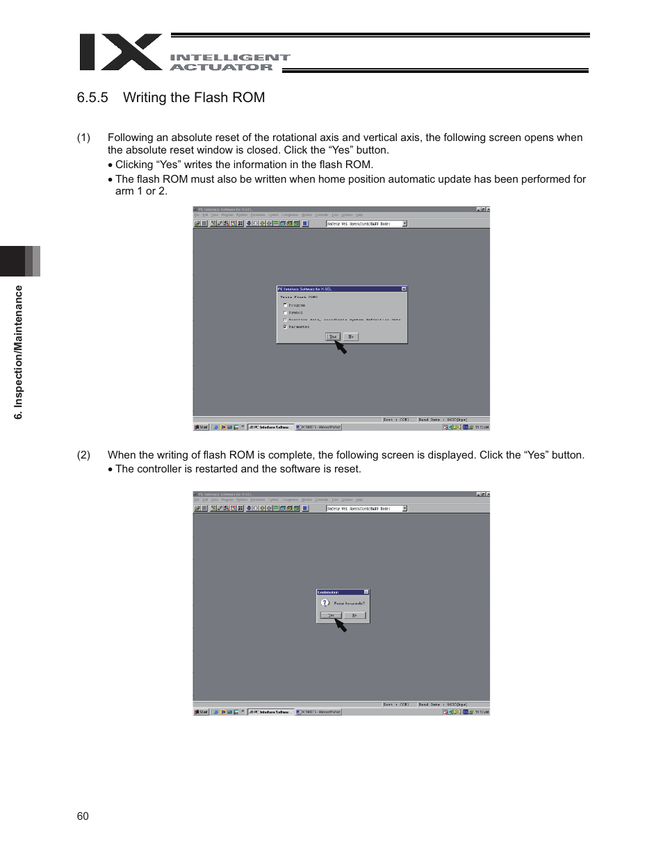 5 writing the flash rom | IAI America IX-NNW8040 User Manual | Page 66 / 88