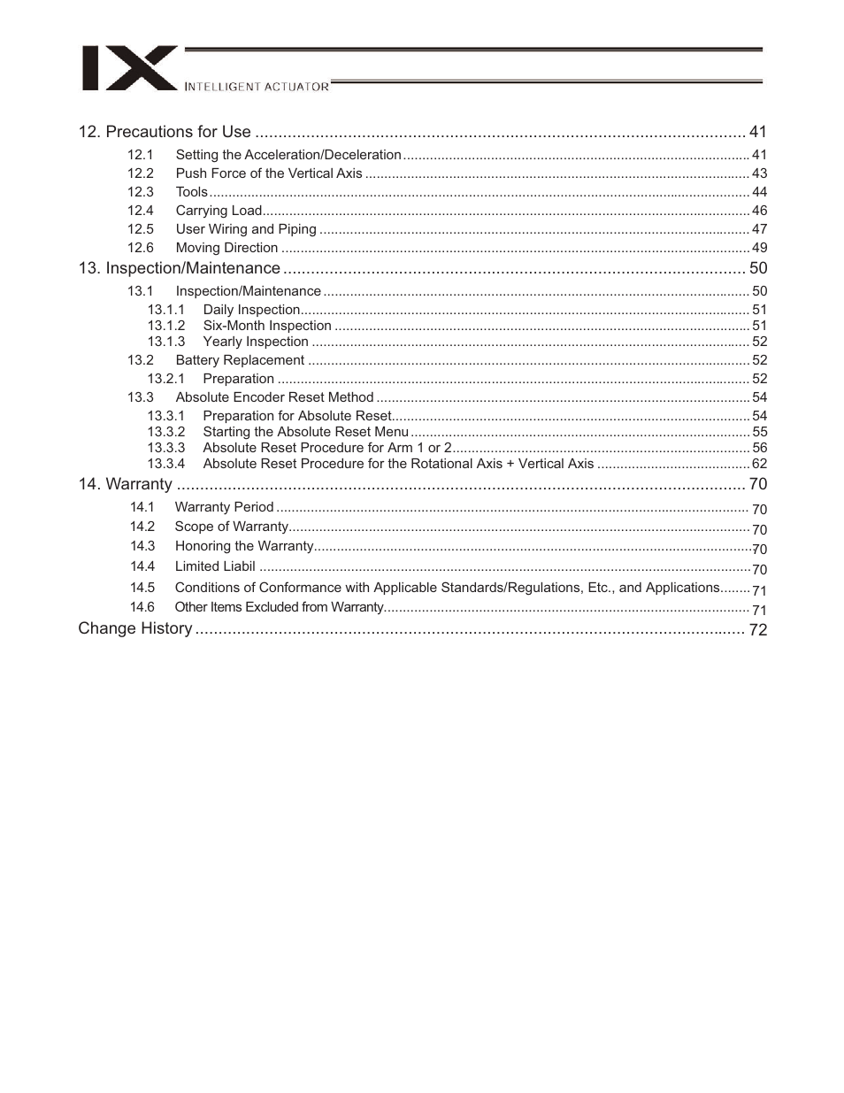 IAI America IX-UNN3515H User Manual | Page 6 / 80