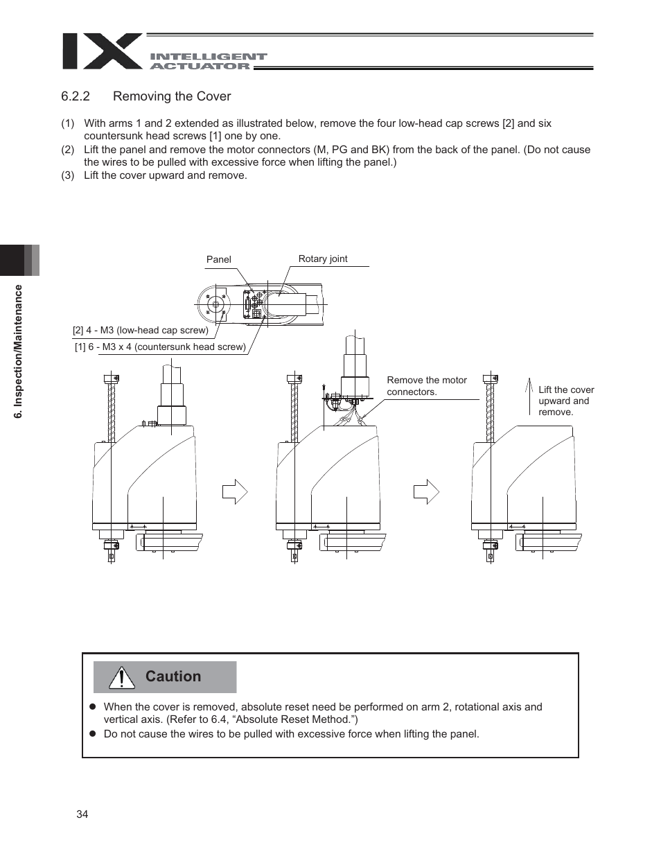 Caution | IAI America IX-UNN3515 User Manual | Page 40 / 80