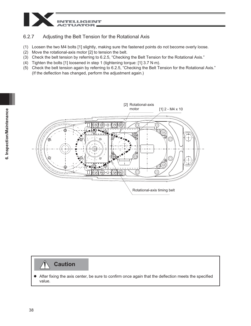 Caution | IAI America IX-UNN3515 User Manual | Page 44 / 80