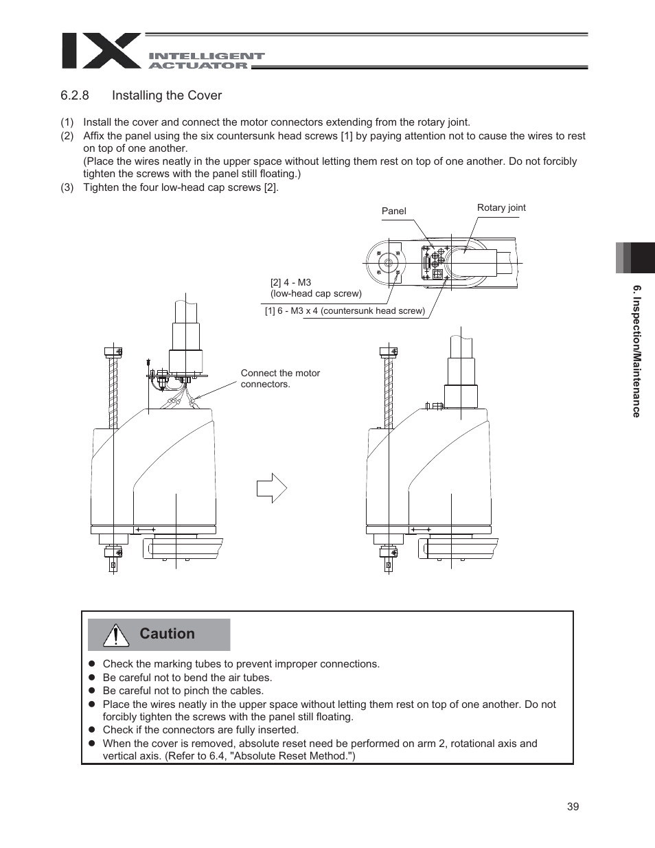 Caution | IAI America IX-UNN3515 User Manual | Page 45 / 80