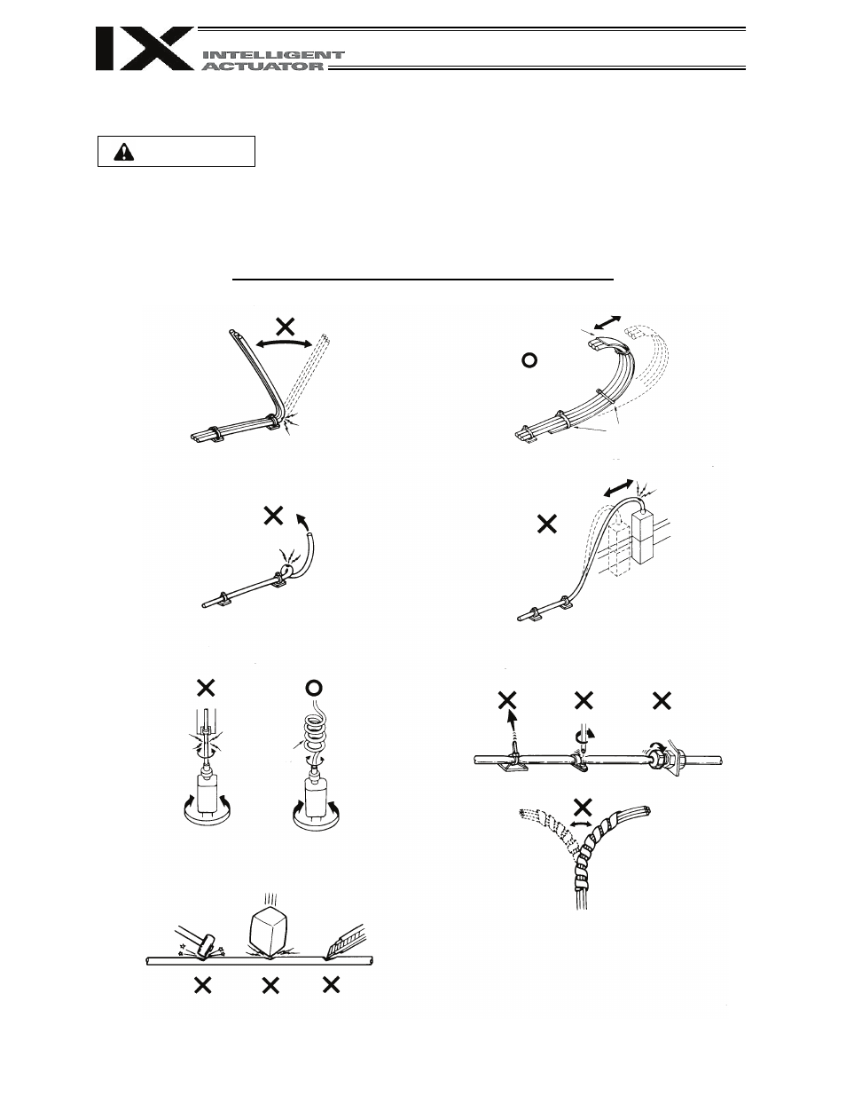 Prohibited handling of cables, Caution | IAI America XSEL-KX User Manual | Page 9 / 377