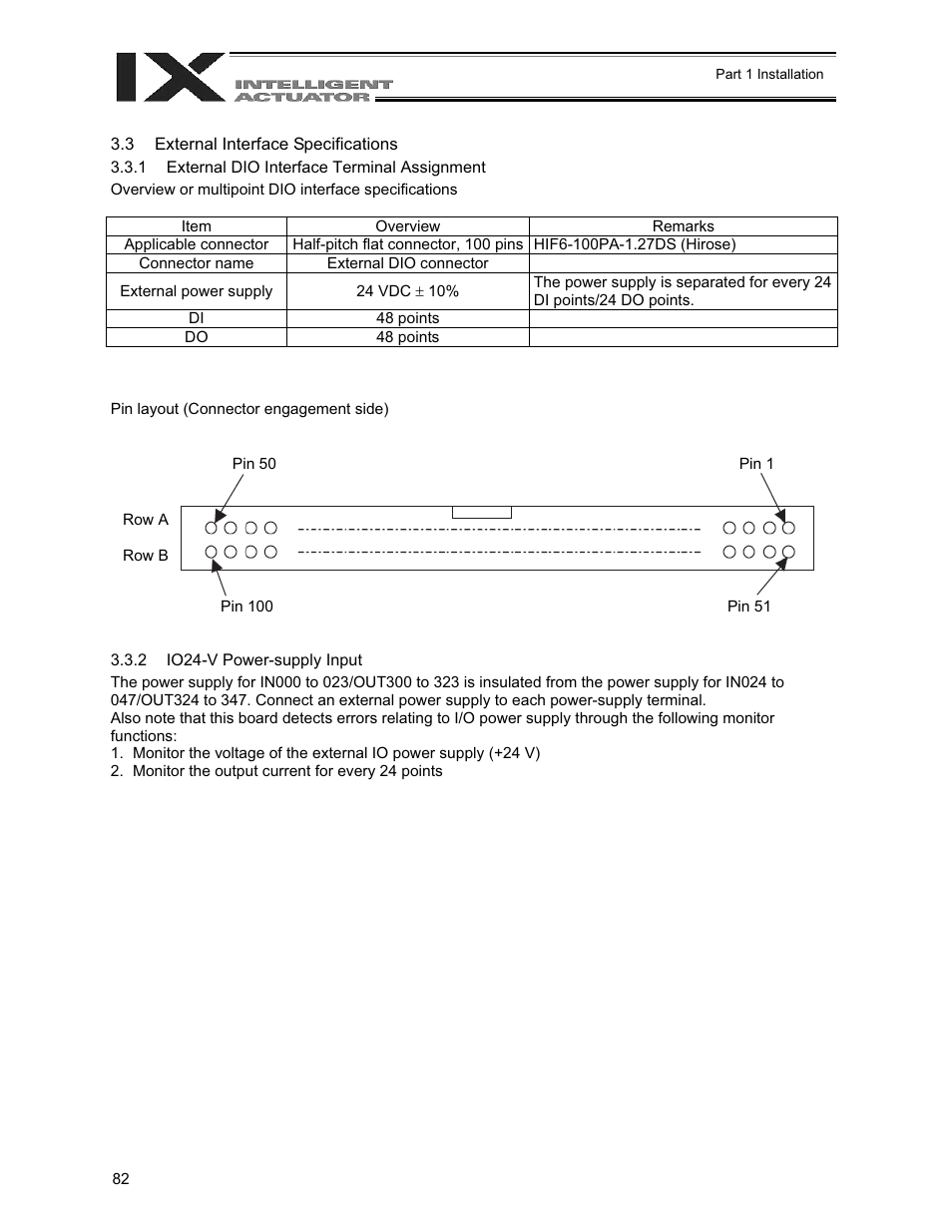 External interface specifications, Io24-v power-supply input | IAI America XSEL-QX User Manual | Page 106 / 558