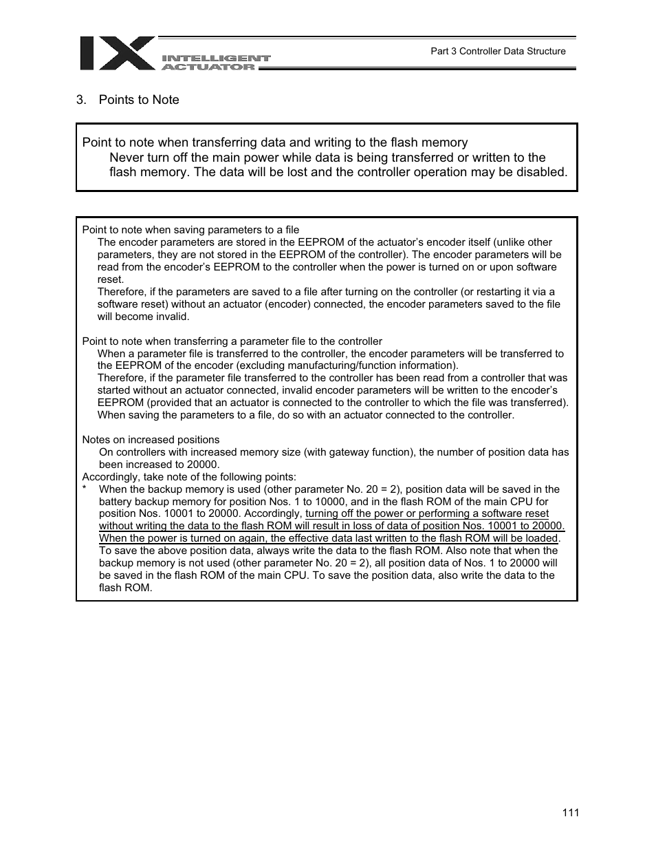 Points to note | IAI America XSEL-QX User Manual | Page 135 / 558